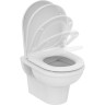 Безободковый подвесной унитаз с сидением и крышкой IDEAL STANDARD EXACTO RIMLESS R002601
